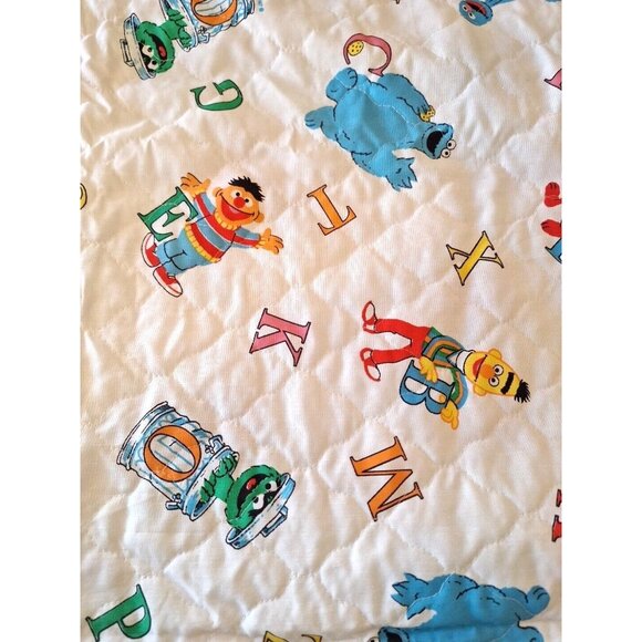 Quilted Sesame Street Comforter Fabric 3 Yards Vintage Alphabet Letters 110"x45" - Picture 2 of 8